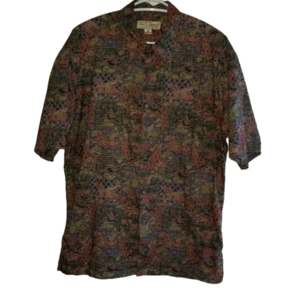 Tori Richard Vintage Dragon Themed Hawaiian Shirt Size M